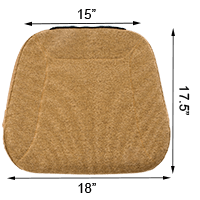 AeroPhoenix Seat Cushion with Back - 3 Bottom, 2 Back - Tan