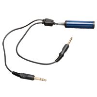 Single Military Plug to Dual Civilian Plug Adapter with Amp #98393-12