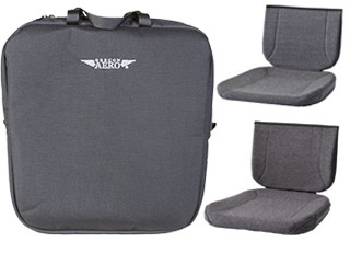 Pilot Seat Cushion with Lumbar Support, Black