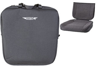 Pilot Seat Cushion with Lumbar Support, Black